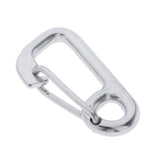 Max Stainless Steel Snap Spring Buckle Hook BCD Finger Spool Dive Safety Clip