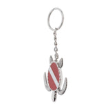 Max Zinc Alloy Diving Flag Key Chain Holder Keyring Keychain Charm Turtle