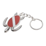 Max Zinc Alloy Diving Flag Key Chain Holder Keyring Keychain Charm Turtle