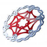 Max Bicycle Rotor MTB Road Bike Floating Brake Disc Rotors 6 Bolts 180MM Red