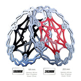 Max 160mm Bicycle Rotor MTB Road Bike Floating Brake Disc Rotors 6 Bolts Red