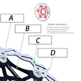 Max Maxb 160mm Bicycle Rotor MTB Road Bike Floating Brake Disc Rotors 6 Bolts Black