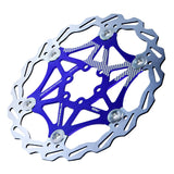 Max 160mm Bicycle Rotor MTB Road Bike Floating Brake Disc Rotors 6 Bolts Blue