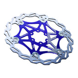 Max 160mm Bicycle Rotor MTB Road Bike Floating Brake Disc Rotors 6 Bolts Blue