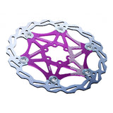 Max 160mm Bicycle Rotor MTB Road Bike Floating Brake Disc Rotors 6 Bolts Purple