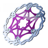 Max 160mm Bicycle Rotor MTB Road Bike Floating Brake Disc Rotors 6 Bolts Purple