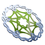 Max 160mm Bicycle Rotor MTB Road Bike Floating Brake Disc Rotors 6 Bolts Green