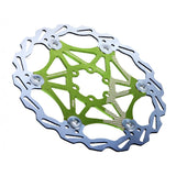 Max 160mm Bicycle Rotor MTB Road Bike Floating Brake Disc Rotors 6 Bolts Green