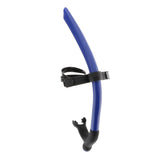 Max Maxb Diving Swimming Center Snorkel Silicone Breathing Tube with Head Strap Blue