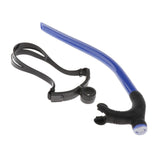 Max Maxb Diving Swimming Center Snorkel Silicone Breathing Tube with Head Strap Blue