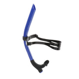 Max Maxb Diving Swimming Center Snorkel Silicone Breathing Tube with Head Strap Blue