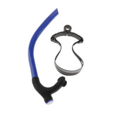 Max Maxb Diving Swimming Center Snorkel Silicone Breathing Tube with Head Strap Blue