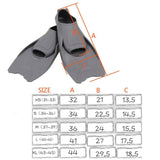 Max Maxb Diving Snorkeling Fins Full Foot Flipper Shoes for Women Men Travel Black L