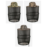 Max Mesh Net Hat Head Face Cover Anti Mosquito Camping Fishing Cap Camo Brown