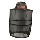 Max Mesh Net Hat Head Face Cover Anti Mosquito Camping Fishing Cap Camo Brown