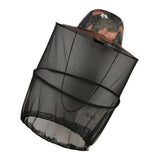 Max Mesh Net Hat Head Face Cover Anti Mosquito Camping Fishing Cap Camo Brown