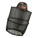 Max Mesh Net Hat Head Face Cover Anti Mosquito Camping Fishing Cap Camo Brown