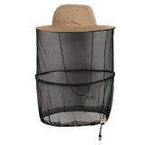 Max Mesh Net Hat Head Face Cover Anti Mosquito Camping Fishing Cap Brown