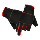 Max 1 Pair Warm Fishing Gloves 3 Cut Fingers Cycling Hunting Glove Mitten Black