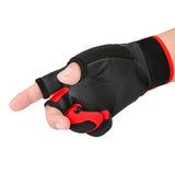 Max 1 Pair Warm Fishing Gloves 3 Cut Fingers Cycling Hunting Glove Mitten Black