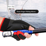 Max 1 Pair Warm Fishing Gloves 3 Cut Fingers Cycling Hunting Glove Mitten Black