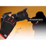 Max 1 Pair Warm Fishing Gloves 3 Cut Fingers Cycling Hunting Glove Mitten Black