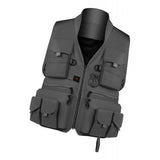 Max Multi Pocket Photography Hunting Fishing Vest Jacket Waistcoat Gray L