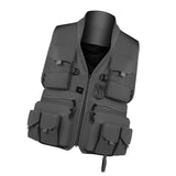 Max Multi Pocket Photography Hunting Fishing Vest Jacket Waistcoat Gray XL