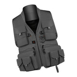 Max Multi Pocket Photography Hunting Fishing Vest Jacket Waistcoat Gray XL