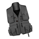 Max Multi Pocket Photography Hunting Fishing Vest Jacket Waistcoat Gray XXL