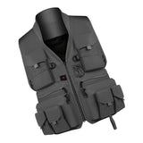Max Multi Pocket Photography Hunting Fishing Vest Jacket Waistcoat Gray XXXL
