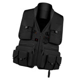 Max Multi Pocket Photography Hunting Fishing Vest Jacket Waistcoat Black XL