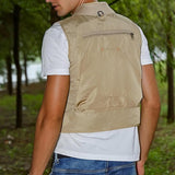 Max Maxb Multi Pocket Photography Hunting Fishing Vest Jacket Waistcoat Khaki L