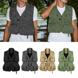 Max Maxb Multi Pocket Photography Hunting Fishing Vest Jacket Waistcoat Khaki L
