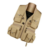 Max Maxb Multi Pocket Photography Hunting Fishing Vest Jacket Waistcoat Khaki L