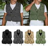 Max Maxb Multi Pocket Photography Hunting Fishing Vest Jacket Waistcoat Khaki XL