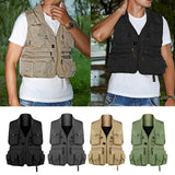 Max Maxb Multi Pocket Photography Hunting Fishing Vest Jacket Waistcoat Khaki XL