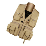 Max Maxb Multi Pocket Photography Hunting Fishing Vest Jacket Waistcoat Khaki XL