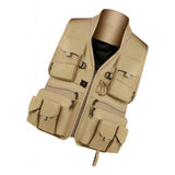 Max Maxb Multi Pocket Photography Hunting Fishing Vest Jacket Waistcoat Khaki XL
