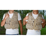 Max Maxb Multi Pocket Photography Hunting Fishing Vest Jacket Waistcoat Khaki XL