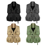 Max Maxb Multi Pocket Photography Hunting Fishing Vest Jacket Waistcoat Khaki XXL