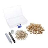 Maxbell 100 Sets Copper Eyelets with Washers & Setter for Canvas Leather Craft