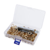 Maxbell 100 Sets Copper Eyelets with Washers & Setter for Canvas Leather Craft