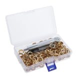 Maxbell 100 Sets Copper Eyelets with Washers & Setter for Canvas Leather Craft