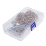 Maxbell 100 Sets Copper Eyelets with Washers & Setter for Canvas Leather Craft