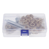 Maxbell 100 Sets Copper Eyelets with Washers & Setter for Canvas Leather Craft