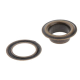 Maxbell 100 Pair Copper Eyelets with Washer Grommet for Leather Craft Canvas  Black