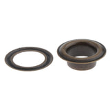 Maxbell 100 Pair Copper Eyelets with Washer Grommet for Leather Craft Canvas  Black