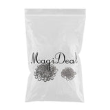 Maxbell 100 Pair Copper Eyelets with Washer Grommet for Leather Craft Canvas  Black