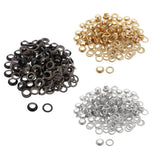 Maxbell 100 Pair Copper Eyelets with Washer Grommet for Leather Craft Canvas  Black